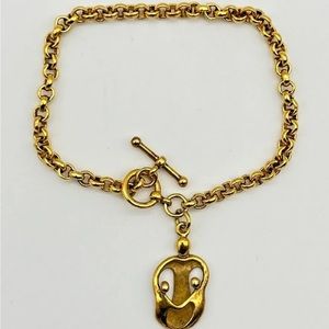 Vintage CAROLYN POLLACK RELIOS Sterling Silver .925 Mother Child Chain Bracelet